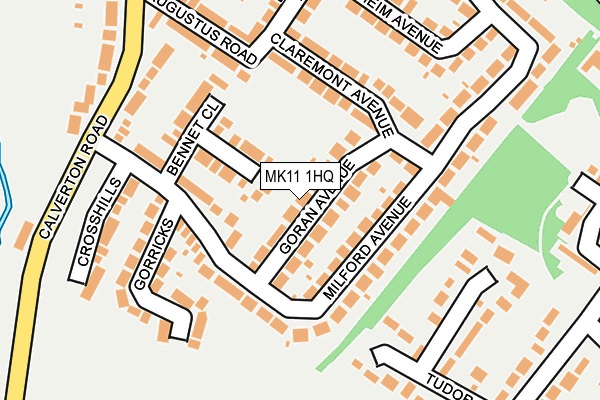 MK11 1HQ map - OS OpenMap – Local (Ordnance Survey)