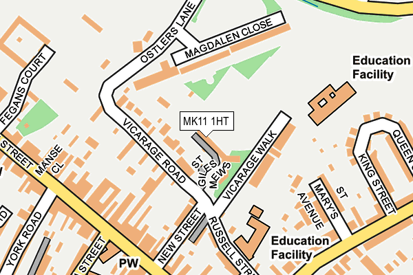 MK11 1HT map - OS OpenMap – Local (Ordnance Survey)