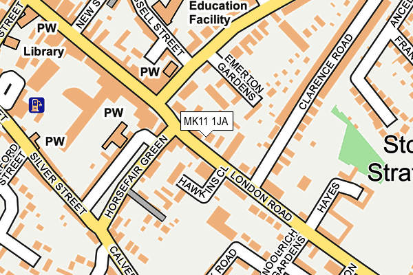 MK11 1JA map - OS OpenMap – Local (Ordnance Survey)