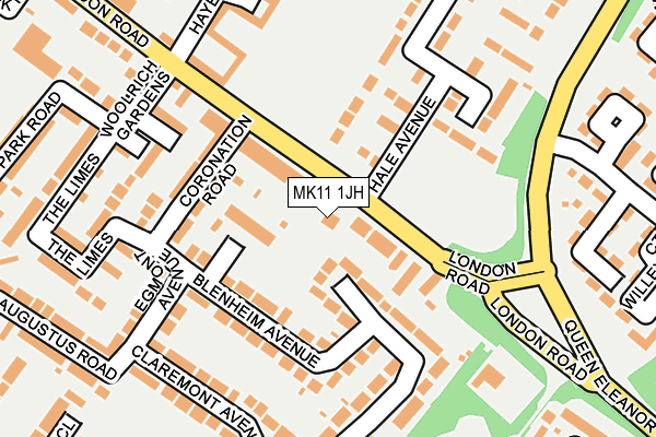 MK11 1JH map - OS OpenMap – Local (Ordnance Survey)