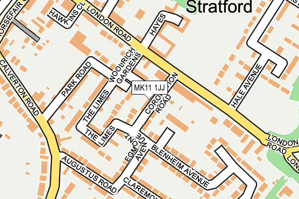 MK11 1JJ map - OS OpenMap – Local (Ordnance Survey)