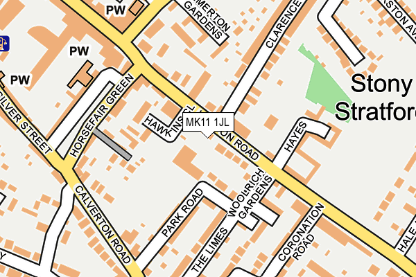 MK11 1JL map - OS OpenMap – Local (Ordnance Survey)