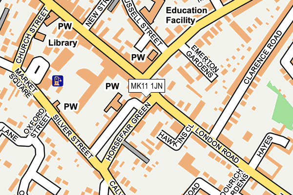 MK11 1JN map - OS OpenMap – Local (Ordnance Survey)