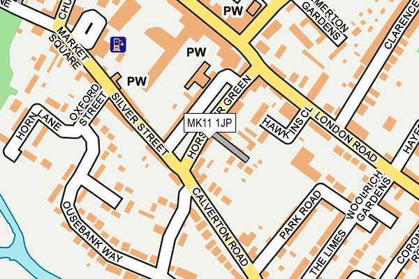 MK11 1JP map - OS OpenMap – Local (Ordnance Survey)