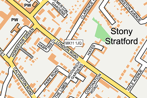 MK11 1JQ map - OS OpenMap – Local (Ordnance Survey)