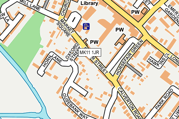 MK11 1JR map - OS OpenMap – Local (Ordnance Survey)