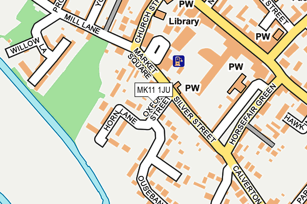 MK11 1JU map - OS OpenMap – Local (Ordnance Survey)
