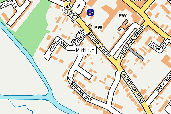 MK11 1JY map - OS OpenMap – Local (Ordnance Survey)