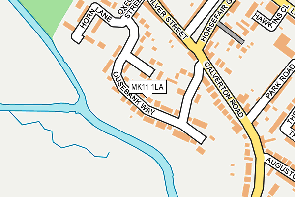 MK11 1LA map - OS OpenMap – Local (Ordnance Survey)