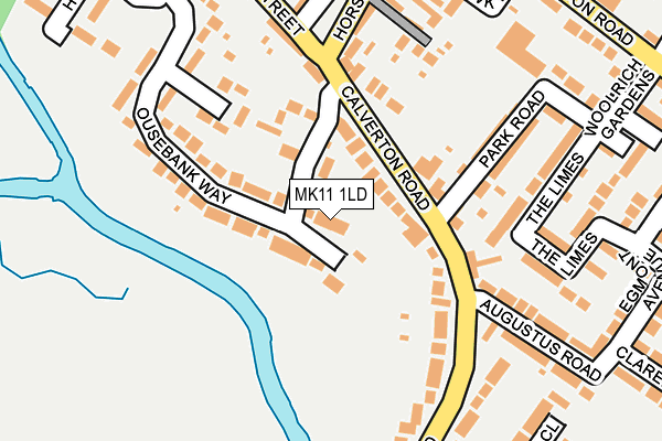 MK11 1LD map - OS OpenMap – Local (Ordnance Survey)