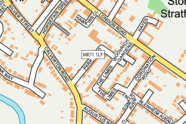 MK11 1LF map - OS OpenMap – Local (Ordnance Survey)