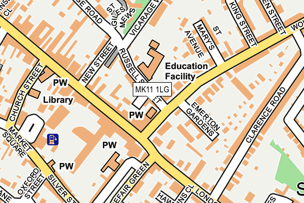 MK11 1LG map - OS OpenMap – Local (Ordnance Survey)