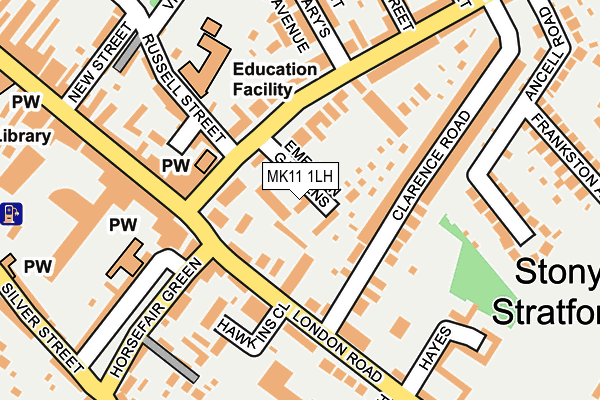 MK11 1LH map - OS OpenMap – Local (Ordnance Survey)