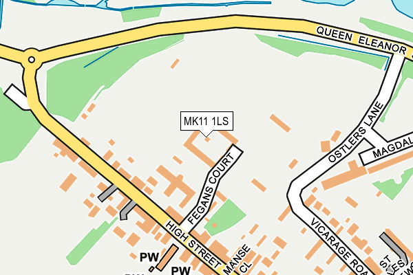 MK11 1LS map - OS OpenMap – Local (Ordnance Survey)