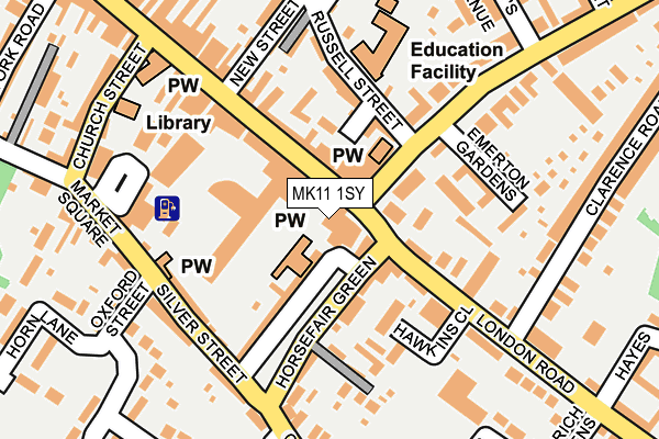 MK11 1SY map - OS OpenMap – Local (Ordnance Survey)