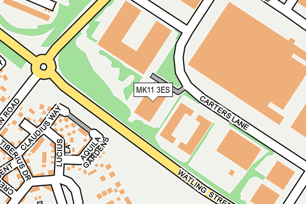 MK11 3ES map - OS OpenMap – Local (Ordnance Survey)