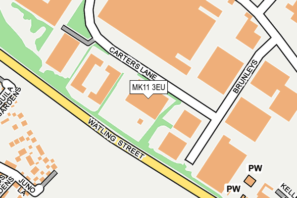 MK11 3EU map - OS OpenMap – Local (Ordnance Survey)