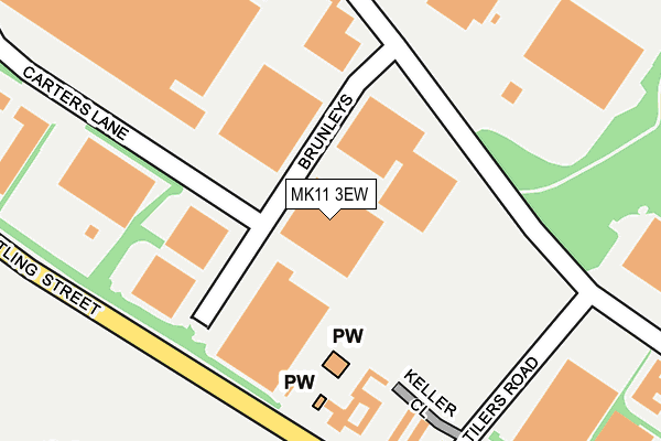 MK11 3EW map - OS OpenMap – Local (Ordnance Survey)