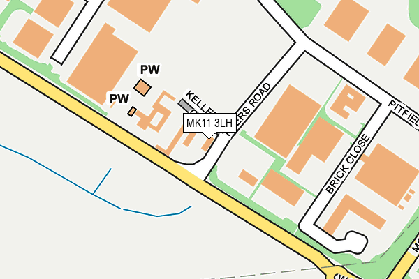 MK11 3LH map - OS OpenMap – Local (Ordnance Survey)