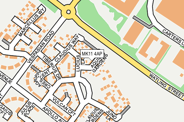 MK11 4AP map - OS OpenMap – Local (Ordnance Survey)