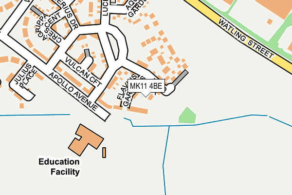 MK11 4BE map - OS OpenMap – Local (Ordnance Survey)