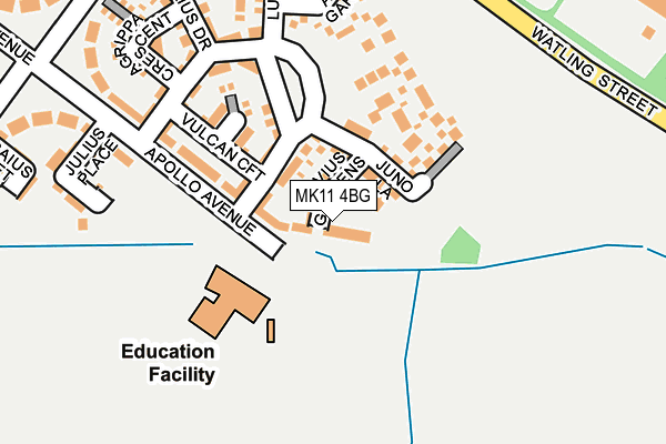 MK11 4BG map - OS OpenMap – Local (Ordnance Survey)