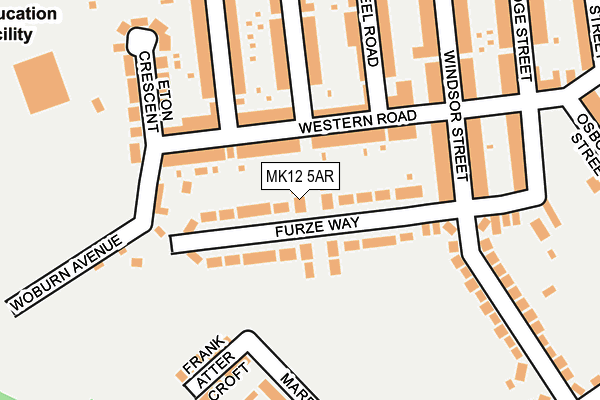 MK12 5AR map - OS OpenMap – Local (Ordnance Survey)