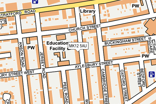 MK12 5AU map - OS OpenMap – Local (Ordnance Survey)