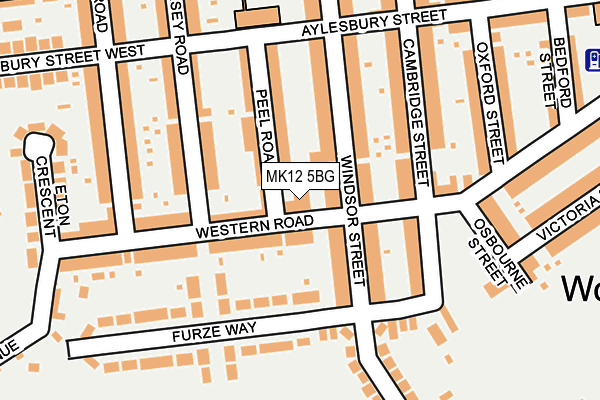 MK12 5BG map - OS OpenMap – Local (Ordnance Survey)