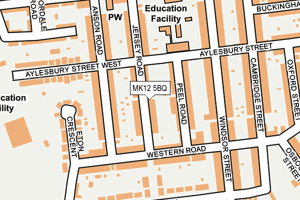 MK12 5BQ map - OS OpenMap – Local (Ordnance Survey)