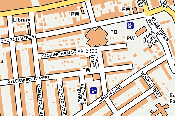 MK12 5DG map - OS OpenMap – Local (Ordnance Survey)