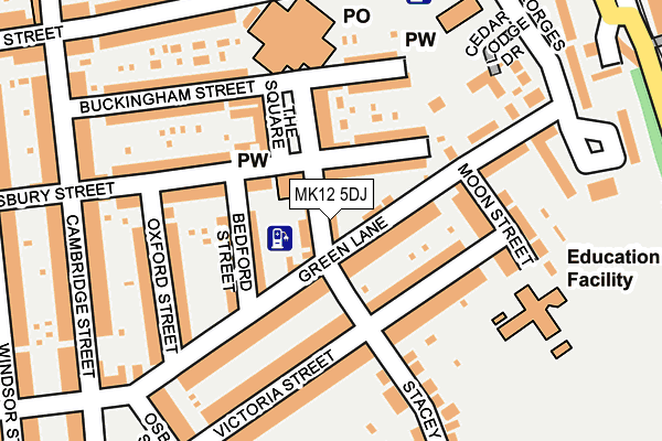 MK12 5DJ map - OS OpenMap – Local (Ordnance Survey)