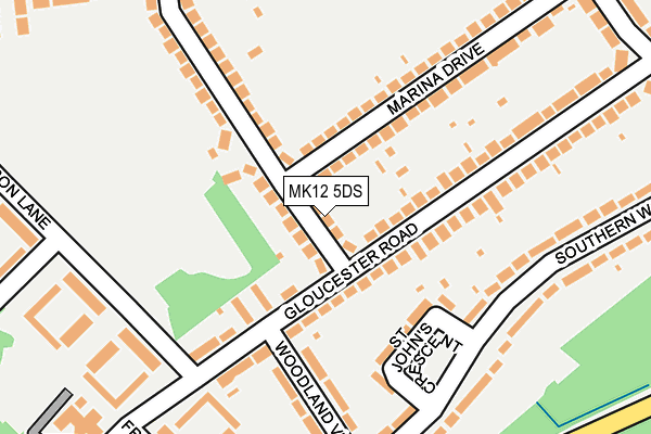 MK12 5DS map - OS OpenMap – Local (Ordnance Survey)