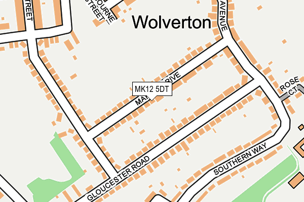 MK12 5DT map - OS OpenMap – Local (Ordnance Survey)