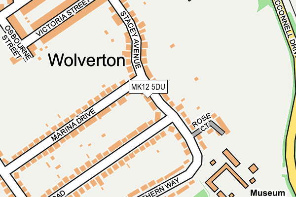 MK12 5DU map - OS OpenMap – Local (Ordnance Survey)