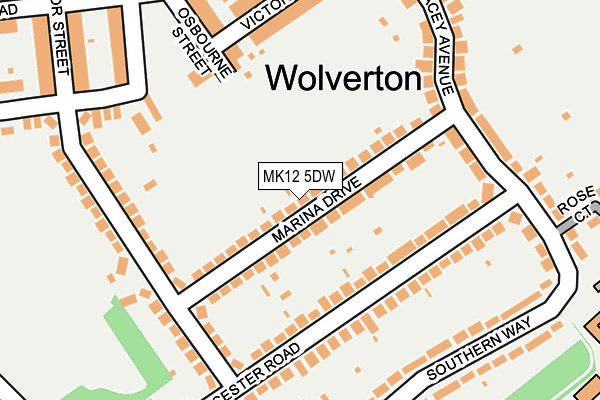 MK12 5DW map - OS OpenMap – Local (Ordnance Survey)