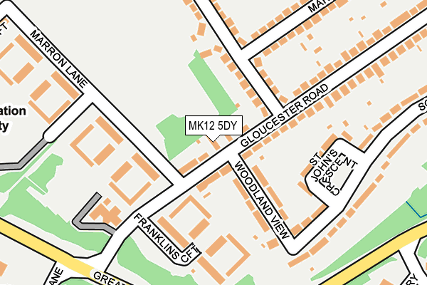 MK12 5DY map - OS OpenMap – Local (Ordnance Survey)