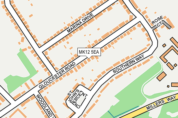 MK12 5EA map - OS OpenMap – Local (Ordnance Survey)