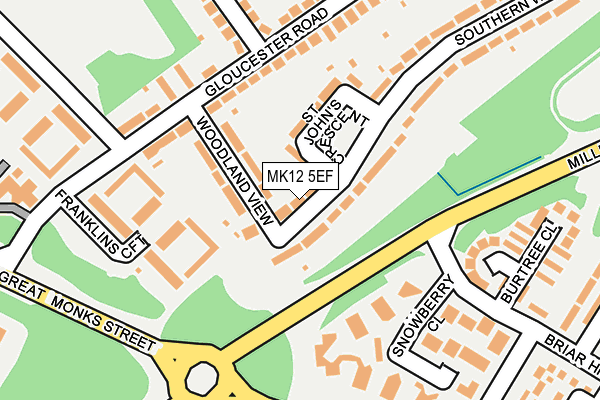 MK12 5EF map - OS OpenMap – Local (Ordnance Survey)