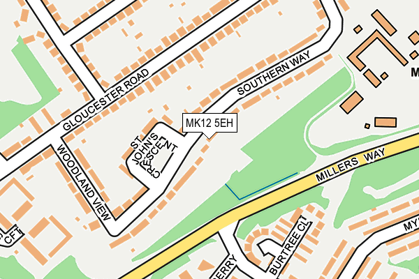 MK12 5EH map - OS OpenMap – Local (Ordnance Survey)