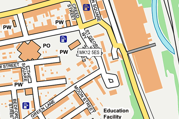 MK12 5ES map - OS OpenMap – Local (Ordnance Survey)