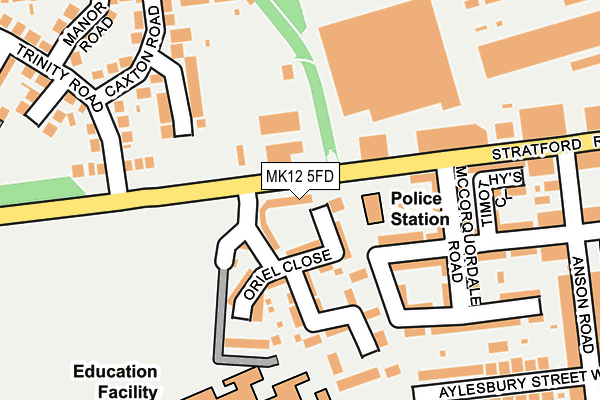 MK12 5FD map - OS OpenMap – Local (Ordnance Survey)