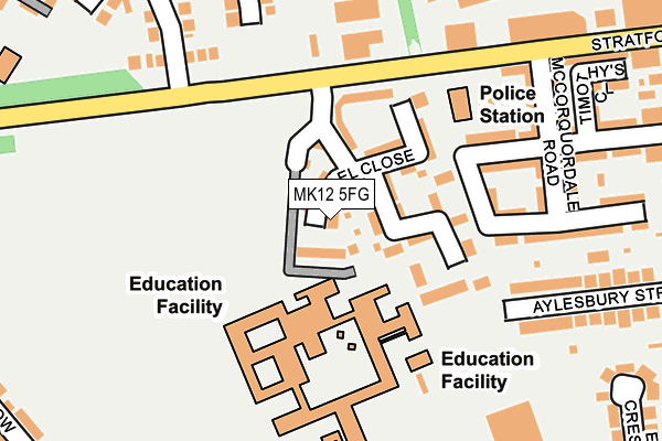 MK12 5FG map - OS OpenMap – Local (Ordnance Survey)