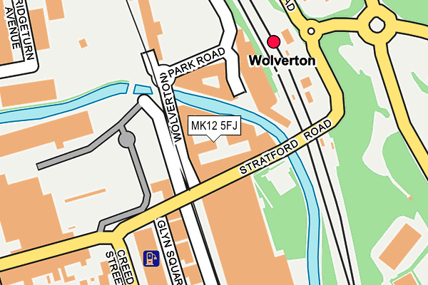 MK12 5FJ map - OS OpenMap – Local (Ordnance Survey)