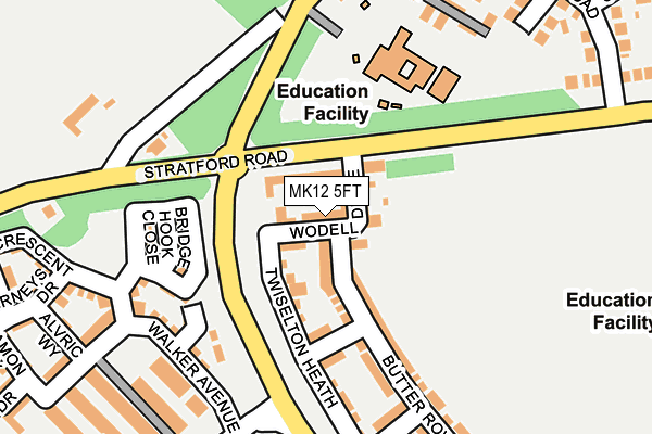 MK12 5FT map - OS OpenMap – Local (Ordnance Survey)