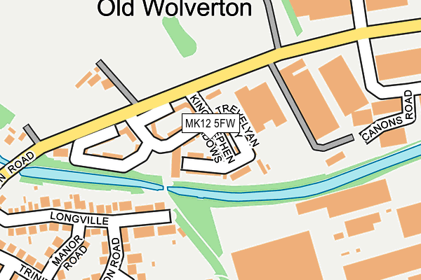 MK12 5FW map - OS OpenMap – Local (Ordnance Survey)