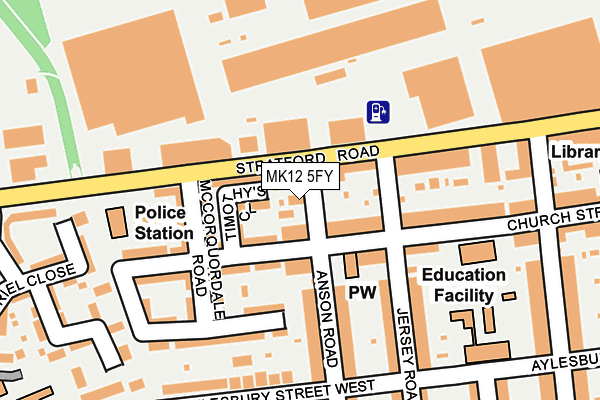 MK12 5FY map - OS OpenMap – Local (Ordnance Survey)