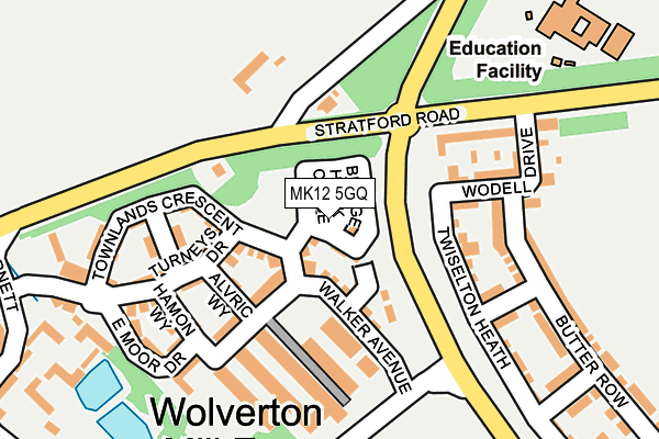 MK12 5GQ map - OS OpenMap – Local (Ordnance Survey)