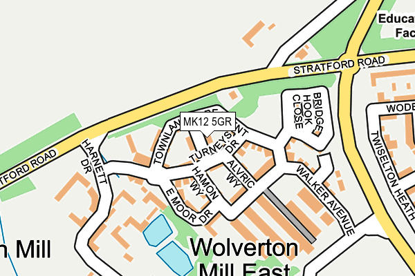 MK12 5GR map - OS OpenMap – Local (Ordnance Survey)