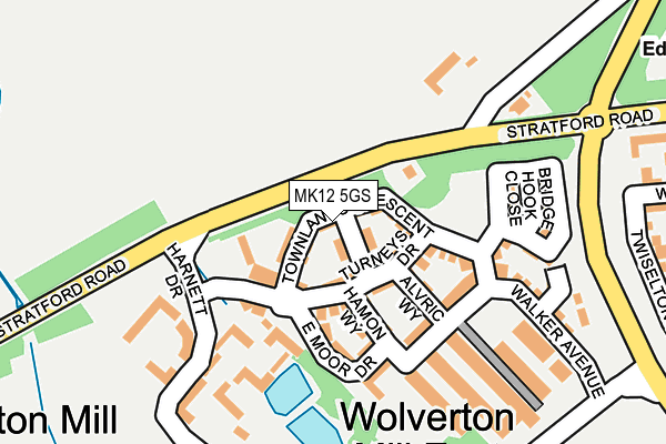 MK12 5GS map - OS OpenMap – Local (Ordnance Survey)